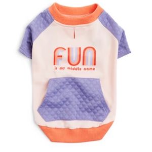 YOULY "Fun is my Middle Name" Crewneck Dog Sweater Shirt Large Sweatshirt